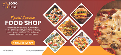 Restaurant Food Promotion Facebook Cover Design 2k25 food cover photo burger food pizza