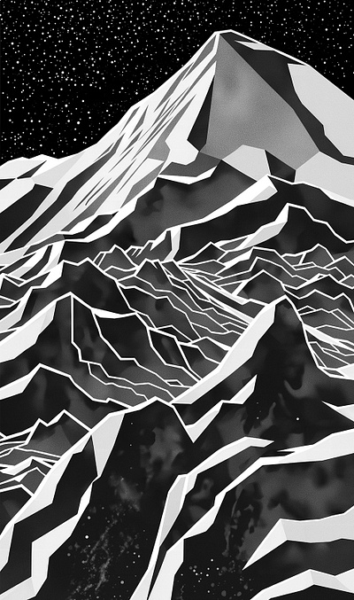 Black & White abstract illustration space wallpaper