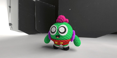 Toon Spike Knitted 3d 3dmodel brawlstars character knitted spike substancepainter toonspike