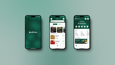 aGrow - Shariah compliant farming & investment app agro agro tech interface mobile app moderndesign ui ui ux ux