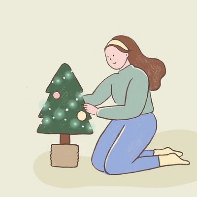 Christmas tree animation design graphic design illustration