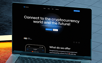 SwapBank - Digital card crypto design landing landing design landing page ui ux website website design