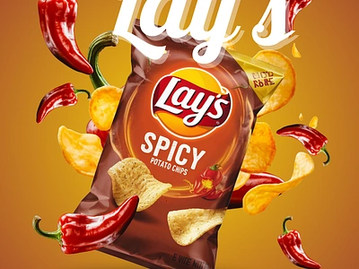 Spicy chips Instagram post design 3d branding design graphic design illustration logo motion graphics ui ux vector