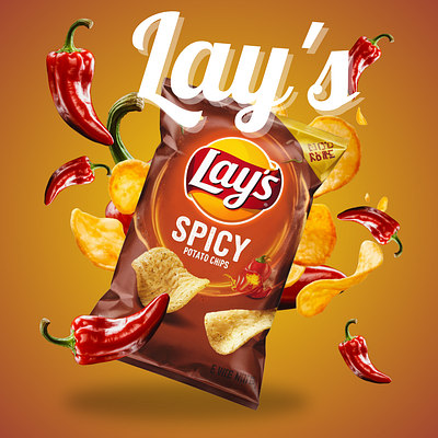 Spicy chips Instagram post design 3d branding design graphic design illustration logo motion graphics ui ux vector