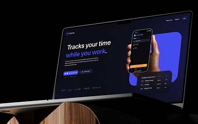 Focus - Landing page design landing landing design landing page time tracker ui ux website