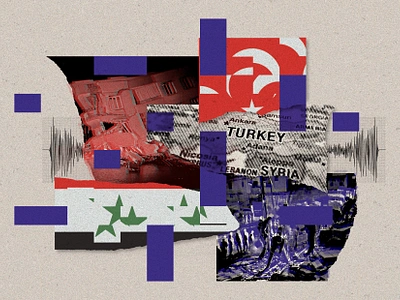 Turkey-Syria earthquake collage digital digital art editorial illustration