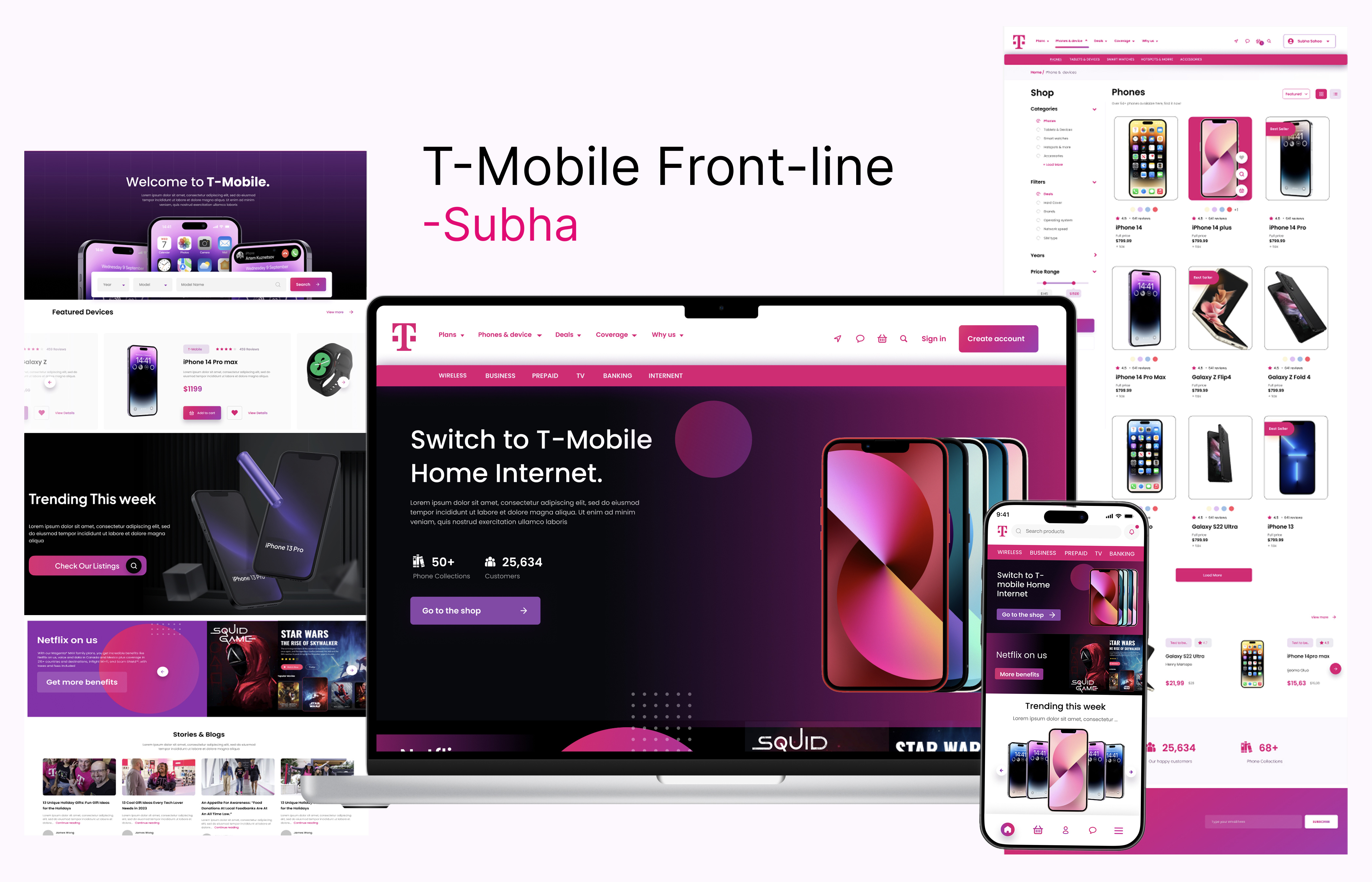 Elevating the T-Mobile Experience: Connectivity & Offers design system product design ux website design components