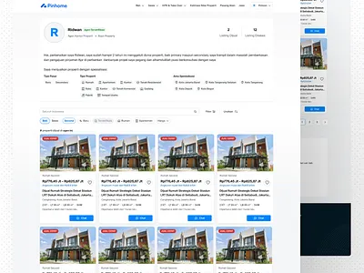 Pinhome Agent Catalog Web agent home house listing profile property
