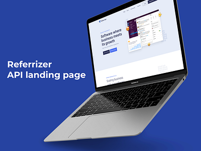 Referrizer API- landing page redesign referrizer api landing page website website design