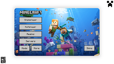 Minecraft Java Title-Screen Redesign design desktop homescreen minecraft redesign title screen ui