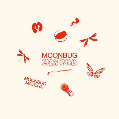 MOONBUG MATCHA BRANDING brand design brand designer branding design graphic design illustration logo vector