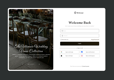 Web Login Screen #2 desin events login login screen sign in sign up signup ui web login wedding