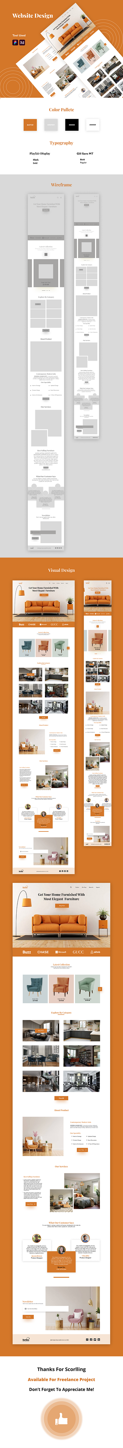 Case Study: Innovative Furniture Design for Modern Living Spaces figma graphic design photoshop ui ux web