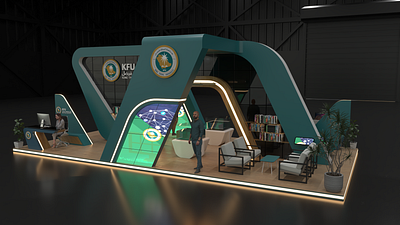 KFU- EXHIBITION BOOTH 3d booth branding design event exehibition exhibition exterior illustration ui