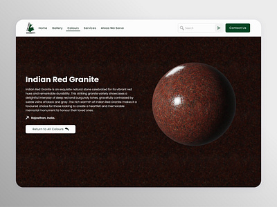 Custom Landing Page for Granite Stones 3d blender custom design granite landing page ui web design web development website design