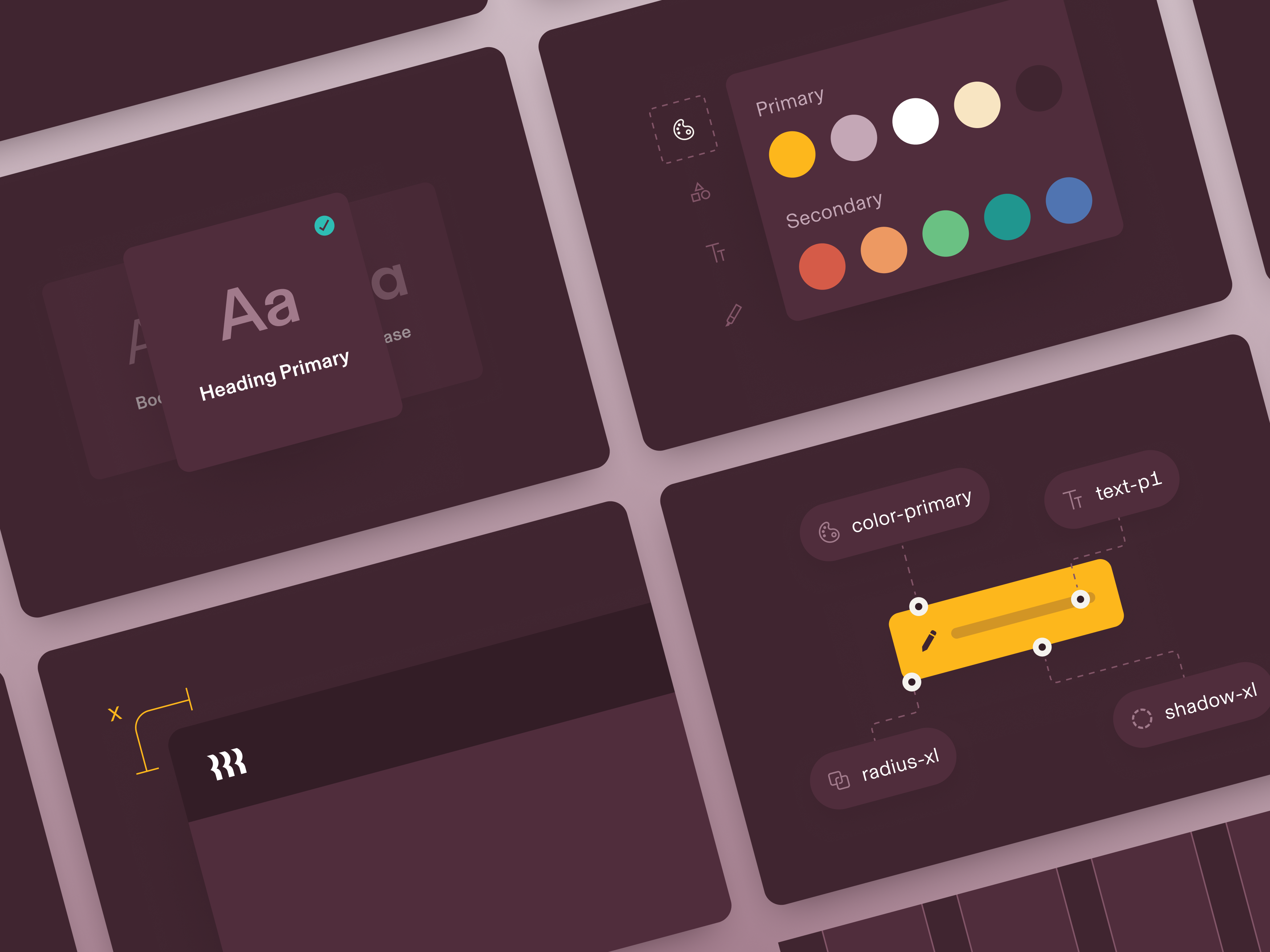 Design System thumbnails app branding design experience exploration illustration ui ux web