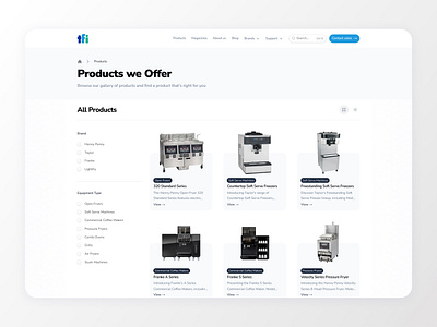 Commercial Equipment Supplier Product Landing Page commercial design commercial website corporate design equipment supplier equipment website landing page product landing page product section product website supplier website web design web development