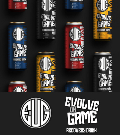 Evolve Ur Game can energy drink packaging product label