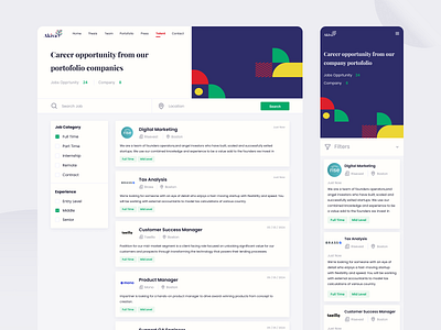 Hiring - Career opportunity carrers dashboard hire hiring platform hr job board job finder job listing job portal recruitment saas ui ux vacancies