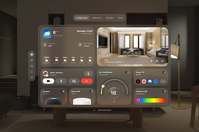 AR/VR Exploration - Smart Home 3d arvrxr figma smarthome uiux visual design