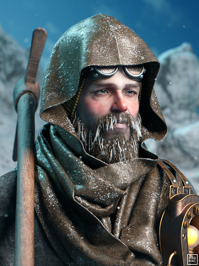 Frostpunk 3d aftereffects character characterdesign cold daz3d digital art fanart frostpunk originalcharacter portrait render snow substancepainter texture winter zbrush