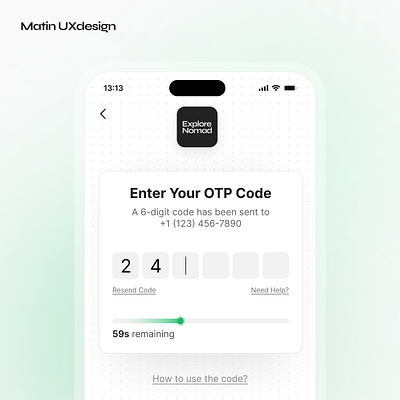 OTP SMS Screen dailyui otp otp bank otp screen otp ui