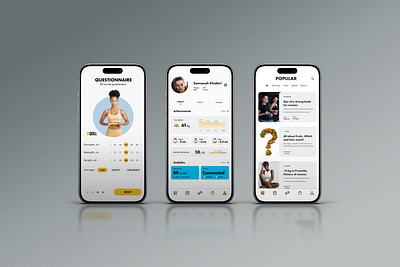 UI Design & Visual System for a Fitness Mobile App branding creativegraphicdesign graphic design graphic designer logo samaneh khabiri samanehkhabiri ui