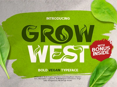 Grow West Nature Typeface design font fonts letteing typeface