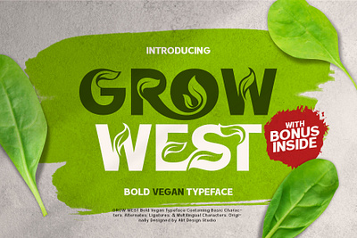 Grow West Nature Typeface design font fonts letteing typeface