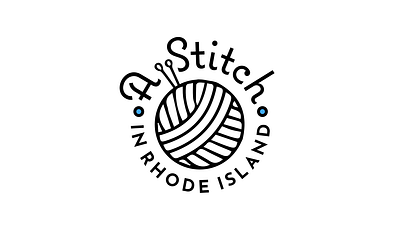 A Stitch in Rhode Island Logo brand brand design branding design graphic design illustration logo minimal typography vector