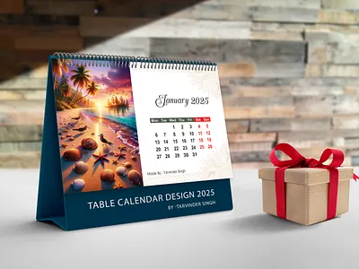 Table Calendar 2025 branding graphic design logo table calendar 2025