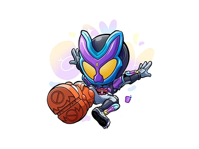 GAVV POPPIN GUMMY | Full Body Chibi | [Kamen Rider Gavv] anime chibi cute design fanart fiverr form gavv graphic gummy illustration kamen rider logo manga sticker tokusatsu