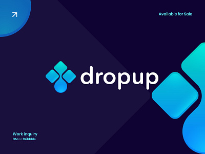 Water Droplet + Arrow/Up logo concept arrow branding consultation creative cutting edge drop dynamic eco friendly growth logo logo design logo designer logo icon modern logo solution up water water droplet