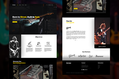 DISTORSI - Guitar Store Landing Page guitar store landing page ui ux website