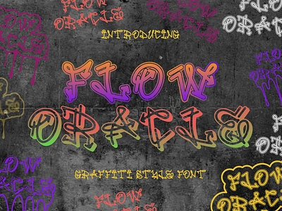 Flow Oracle – Graffiti Style Font artwork font branding font creative font culture font design font display font edgy font funky font graffiti font graphic design grunge font illustration logo font modern font packaging poster font product design street art typography urban font