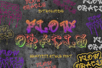 Flow Oracle – Graffiti Style Font artwork font branding font creative font culture font design font display font edgy font funky font graffiti font graphic design grunge font illustration logo font modern font packaging poster font product design street art typography urban font