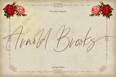 Arnold Brooks - Handwritten Font arnold branding brooks design font graphic design illustration logo script ui vector