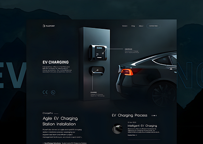 EV Car Charging Station Website UI/UX Design car charging car charging website car website dark website design electric car electric car charging website ev car ev car charging website ev charging landing page design minimal website ui ui design uiux design ux ux design web design website website design