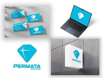 Permata Solution - Brand identity Design brand brand identity branding graphic design logo logo mockuop lyrative minimalist logo modern logo professional design timeless logo visual identity