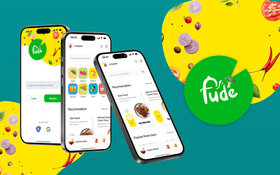 Fude - Food Delivery App design exercise design exploration design thinking figma food beverages food delivery graphic design uiux user experience user interface