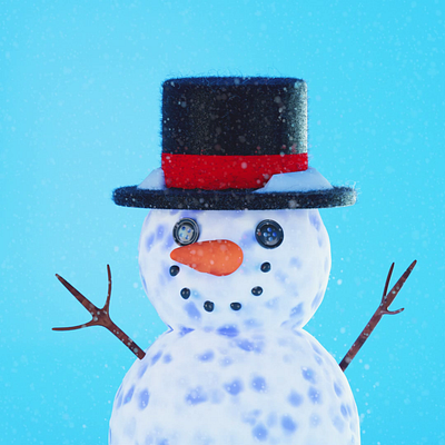 Snowman ❄️☃️❄️ 3d illustration character design cinema4d illustration snowman winter