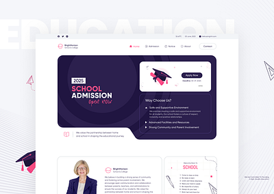 Academy Website UI/UX Design academy landing page design academy website college website design edtech website education landing page design education website landing page design minimal website modern website school landing page design school website ui design uiux design university website ux design web design website website design website ui design