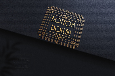 BOTTOM DOLLAR ART DECO DESIGN 3d art deco art deco logo branding design graphic design illustration illustrator logo typography vector