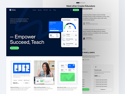 Education Saas Website course education education platform header homepage landing page online class online class website online course saas web website website design