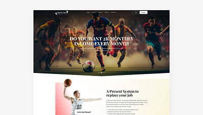 Sports Cash Generater branding company graphic design landing page ui uiux website