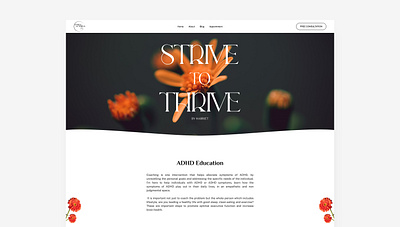 Strive to Thrive branding company graphic design landing page ui uiux website