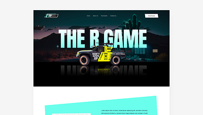 The R Game branding company graphic design landing page ui uiux website