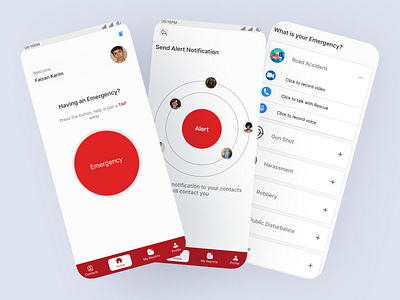 Emergency Reporting Mobile App app app design check up design doctor health health app healthcare healthcare app medical medical health medical healthcare medicine medicine app mobile mobile app mobile design mobile screen template ui uiux