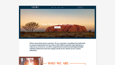 Uluru Web Ui branding company graphic design landing page ui uiux website