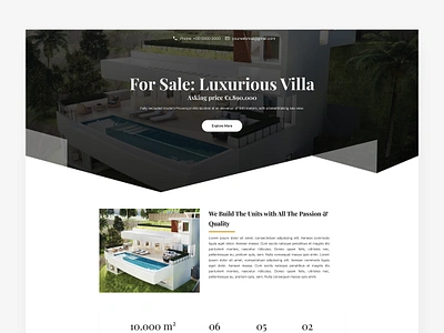 Villa Real Esate branding company graphic design landing page ui uiux website